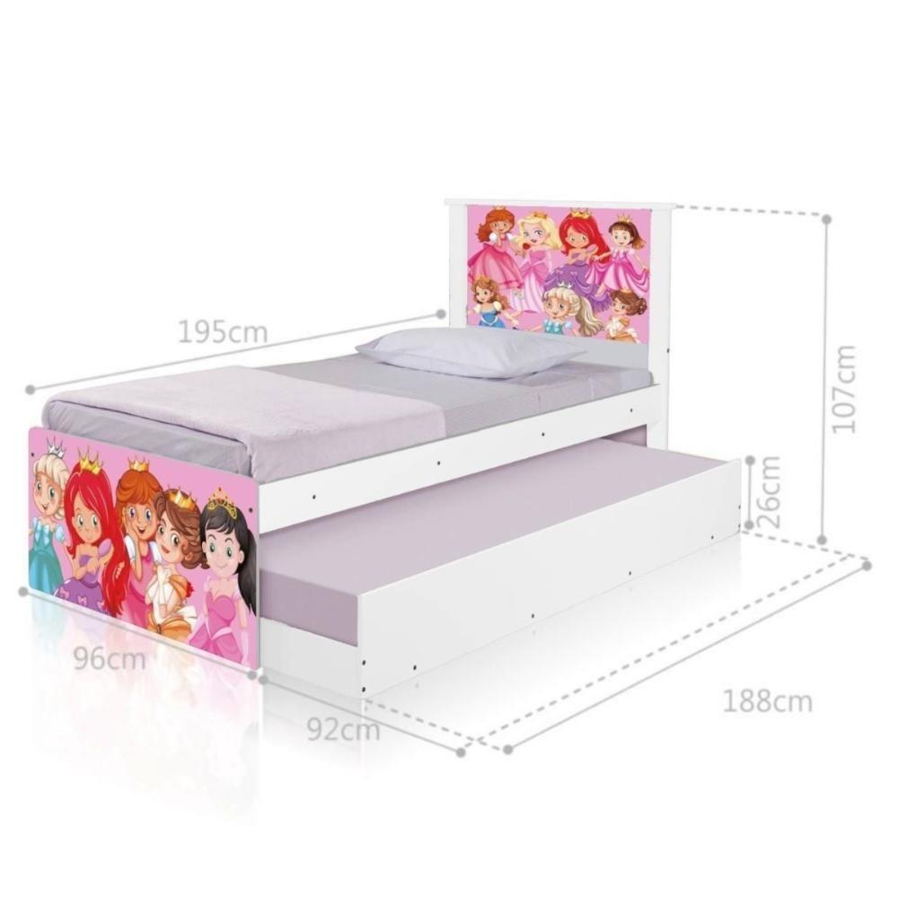 Bi Cama Juvenil Zap Com Cabeceira Princesinhas - 2