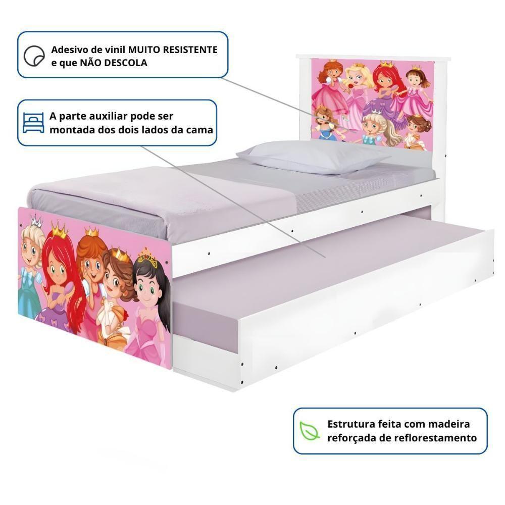 Bi Cama Juvenil Zap Com Cabeceira Princesinhas - 3