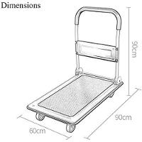 Carrinho Carga Dobrável C- Plataforma De Mão 150kg Portátil - 8