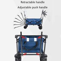 Carrinho Vagão Doméstico Rodas Aço Dobrável Transporte Multi - 3