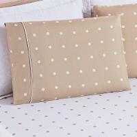 Cobre Leito + Jogo De Cama 200 Fios Petit Poá Queen 06 Peças 100% Poliéster - Caqui - 2