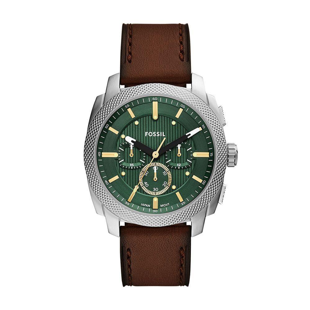 Relógio Fossil Masculino Machine Prata - Fs6100-0vn - 1