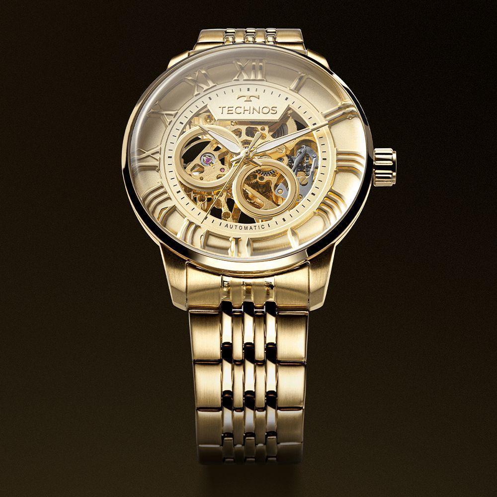 Relógio Technos Masculino Automatico Dourado - G3265ar-1d G3265ar-1d - 4