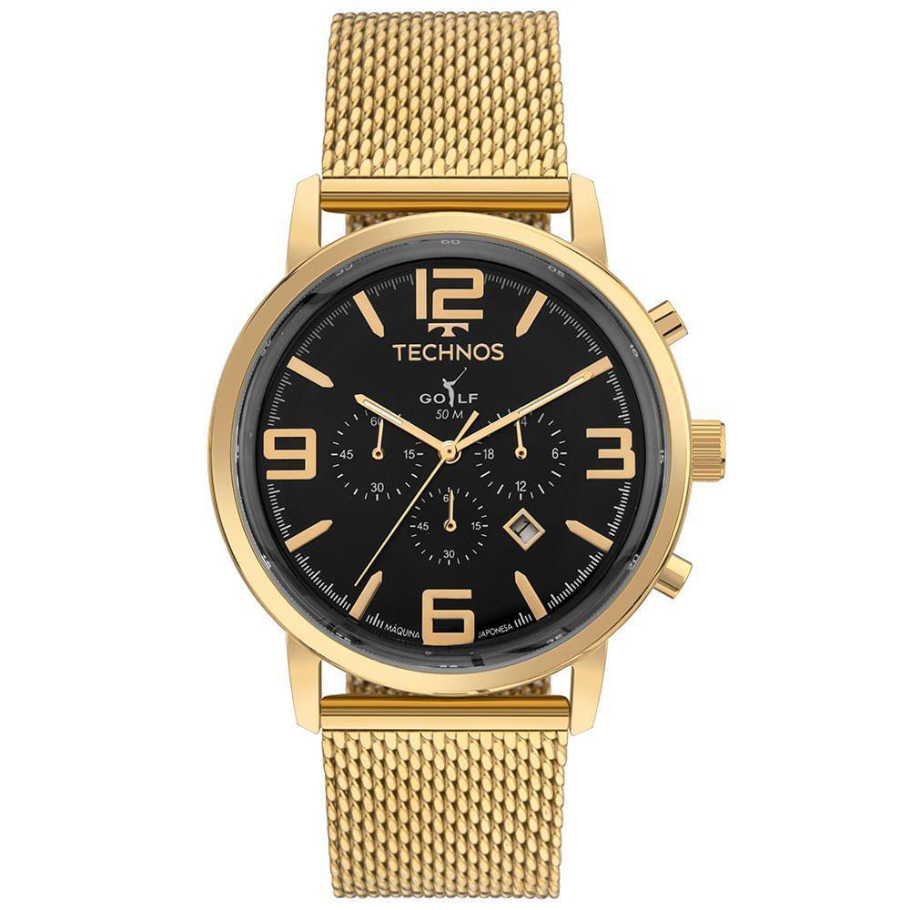 Relógio Technos Masculino Golf Dourado - Os20iqv-1p - 1