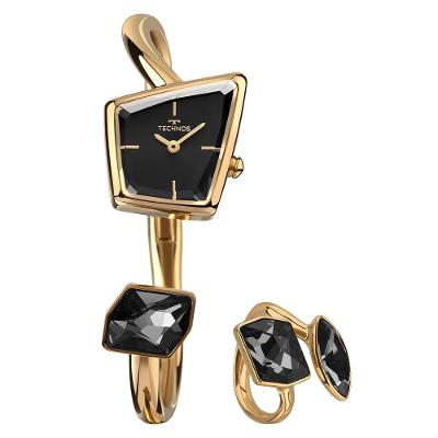 Kit Technos Feminino Crystal Dourado - Vx10aa-k1p