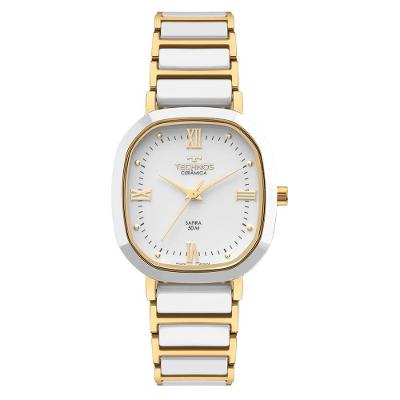 Relógio Technos Feminino Ceramic Sapphire Dourado - 2035ndw-1b