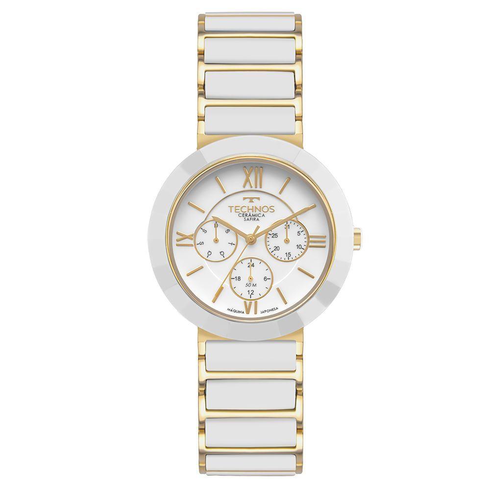 Relógio Technos Feminino Ceramic Sapphire Dourado - 6p29amk-1b - 1