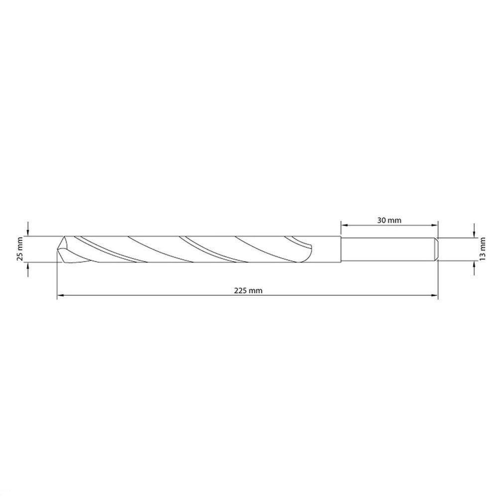 Broca Para Aço 25x225 Mm Tramontina Em Aço Rápido Hss Din 338 Tramontina - 6