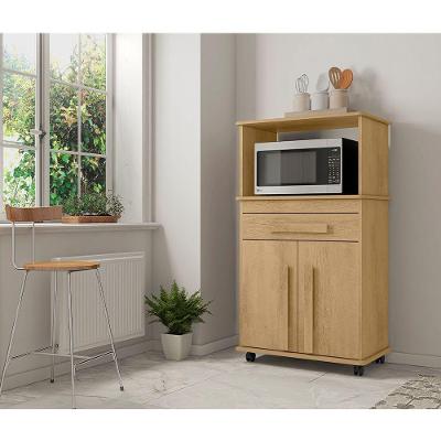 Balcão Armário Multiuso Toronto 2 Portas 1 Gaveta Cinamomo