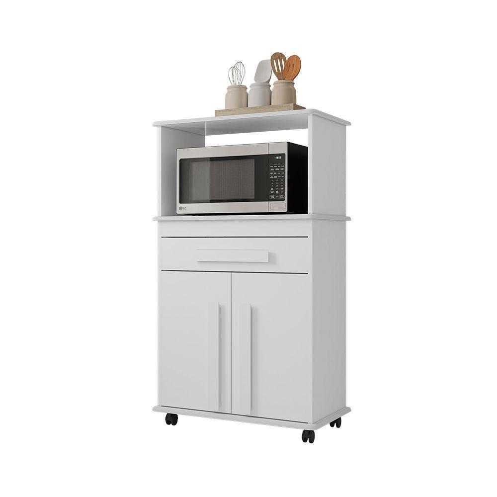 Balcão Armário Multiuso Toronto 2 Portas 1 Gaveta Branco - 2