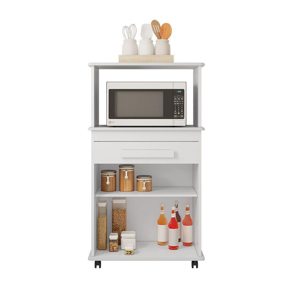 Balcão Armário Multiuso Toronto 2 Portas 1 Gaveta Branco - 3