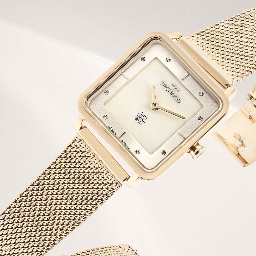 Relógio Technos Feminino Slim Dourado - Gl22al-1d Gl22al-1d - 2