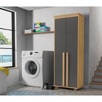 Armário Multiuso México 2 Portas Cinamomo/grafite - 1