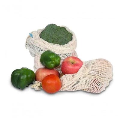 Kit 24 Saco Reutilizável Algodão De Malha Para Feira Frutas