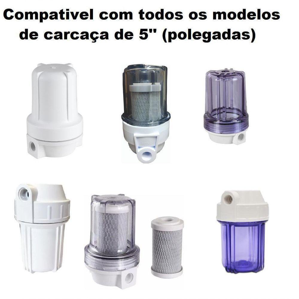 Kit 2 Refil Filtro 5'' De Carbon Block Ativado Remove Cloro - 7