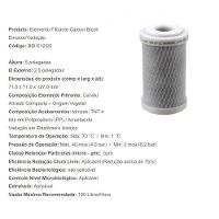 Kit 2 Refil Filtro 5'' De Carbon Block Ativado Remove Cloro - 3