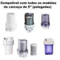 Kit 2 Refil Filtro 5'' De Carbon Block Ativado Remove Cloro - 7