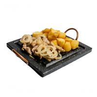 Kit 3 Grelha Para Carnes Servir Porção Pedra Sabão G 25X25Cm - 5