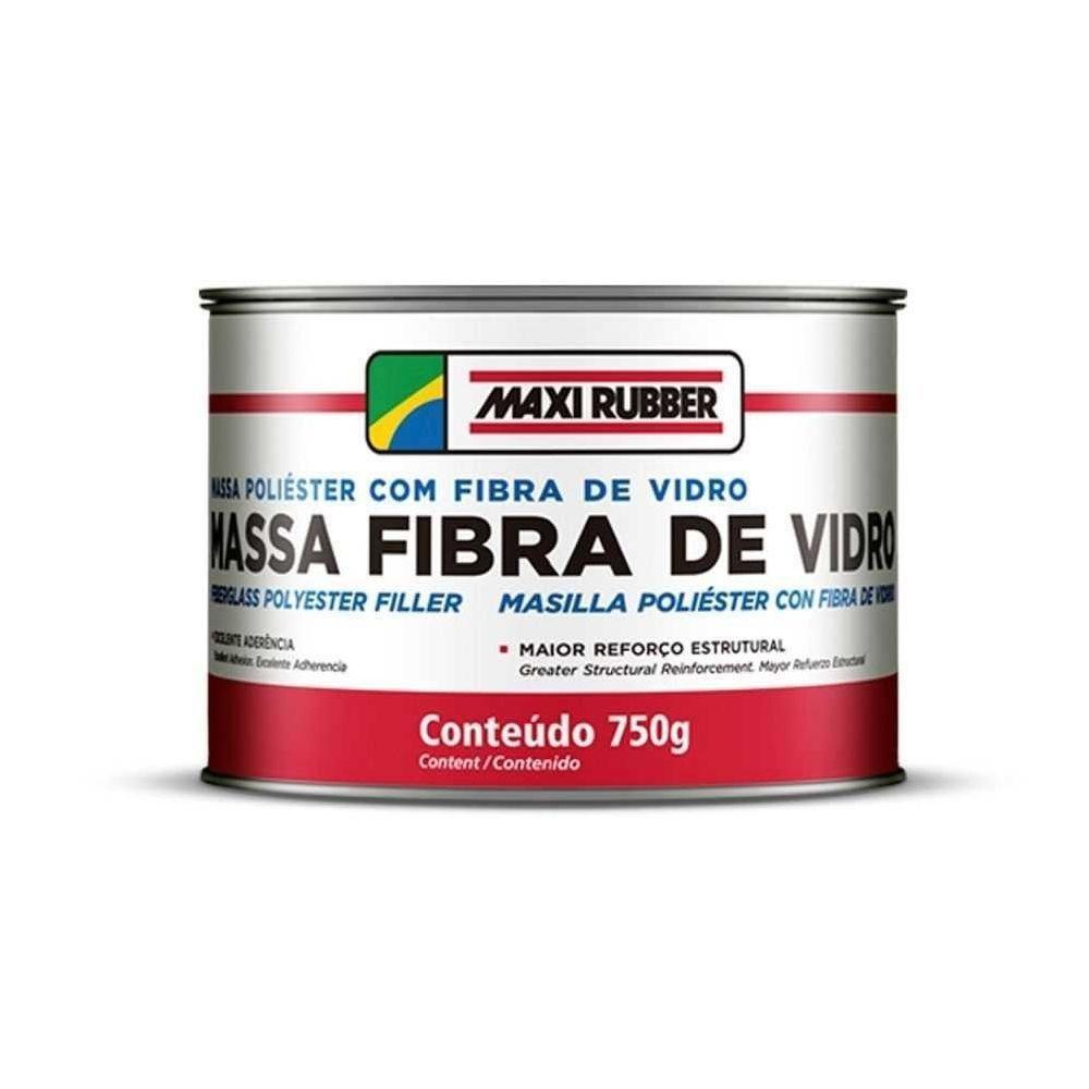 Massa Poliester Com Fibra 750g - Maxi Rubber - 1