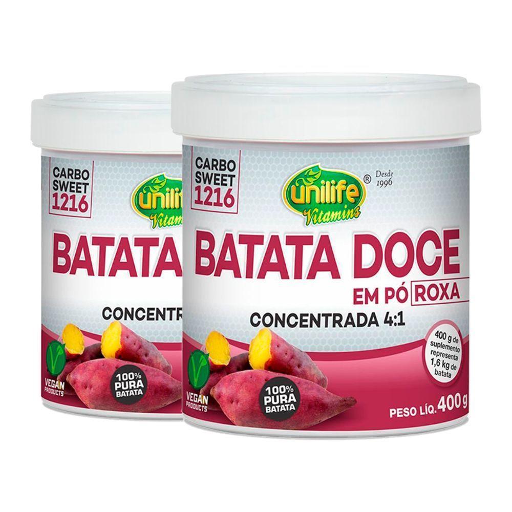Kit 2 Batata Doce Roxa Em Pó 100% Pura 400G Unilife - 1