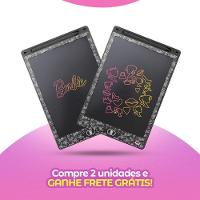 Lousa Mágica Led Tablet Preta Barbie Infantil Lcd + Caneta Educativa Presente Menina - 5