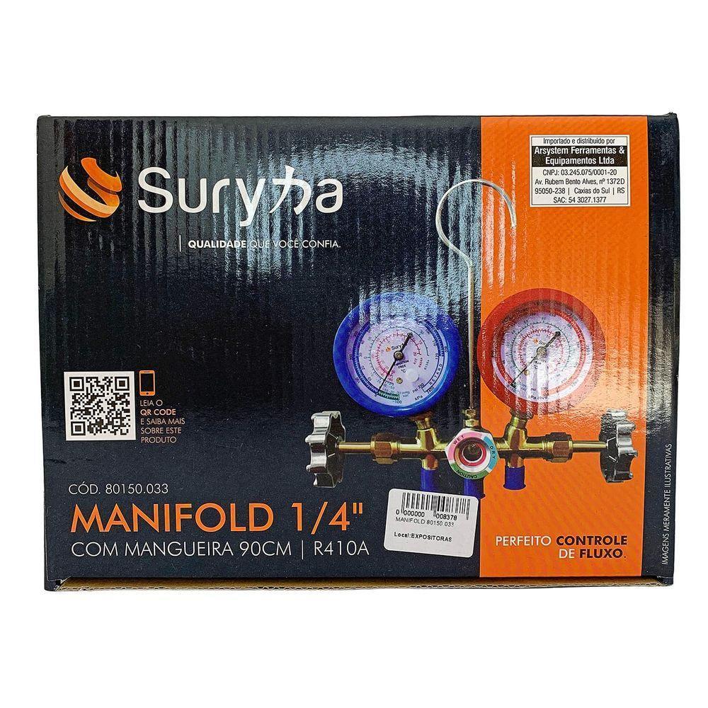 Manifold 1/4" Com Mangueira 90cm R410 Suryha 80150.033 - 1
