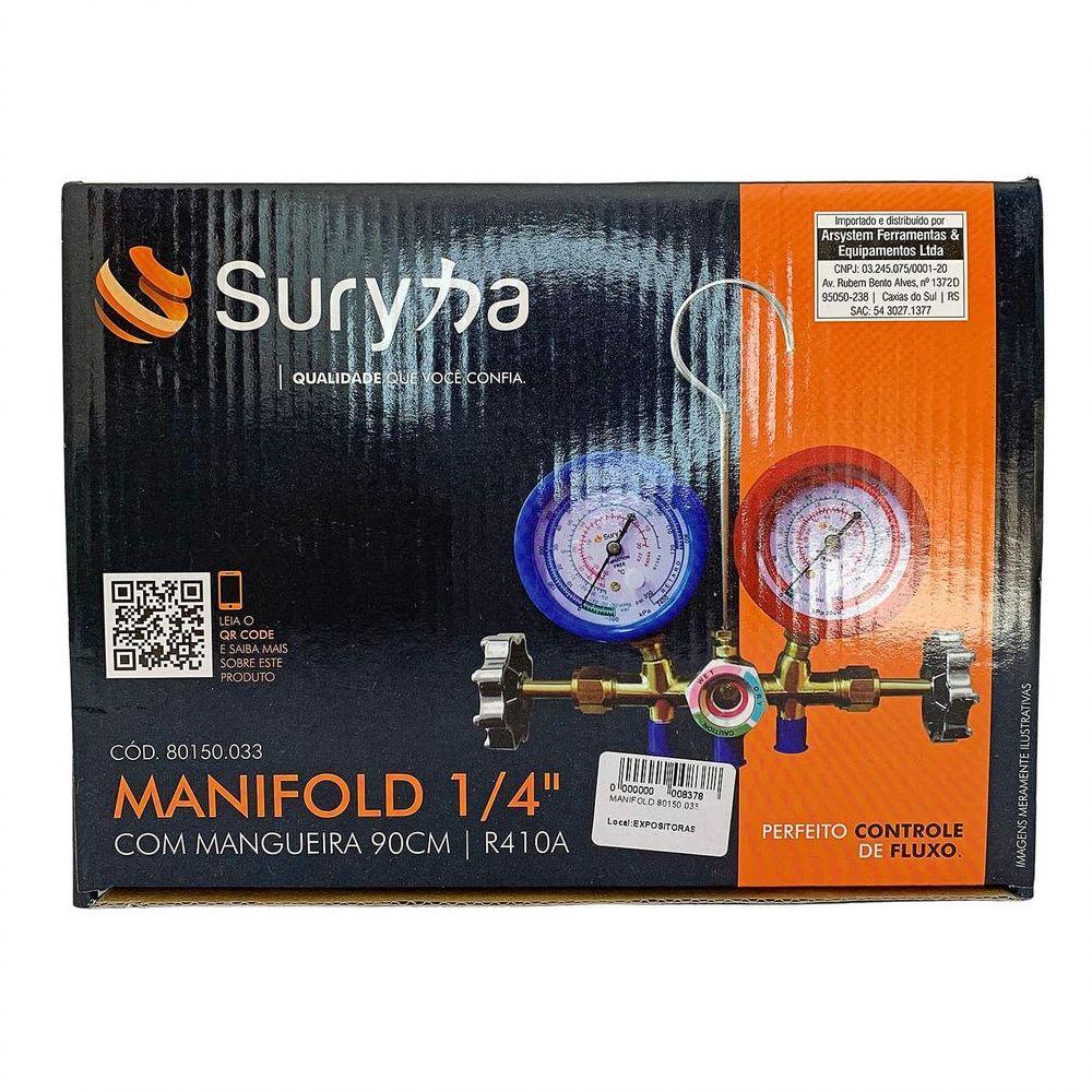 Manifold 1/4" Com Mangueira 90cm R410 Suryha 80150.033 - 2
