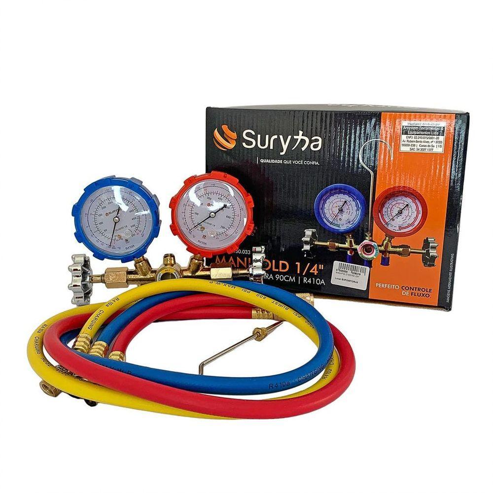 Manifold 1/4" Com Mangueira 90cm R410 Suryha 80150.033 - 6