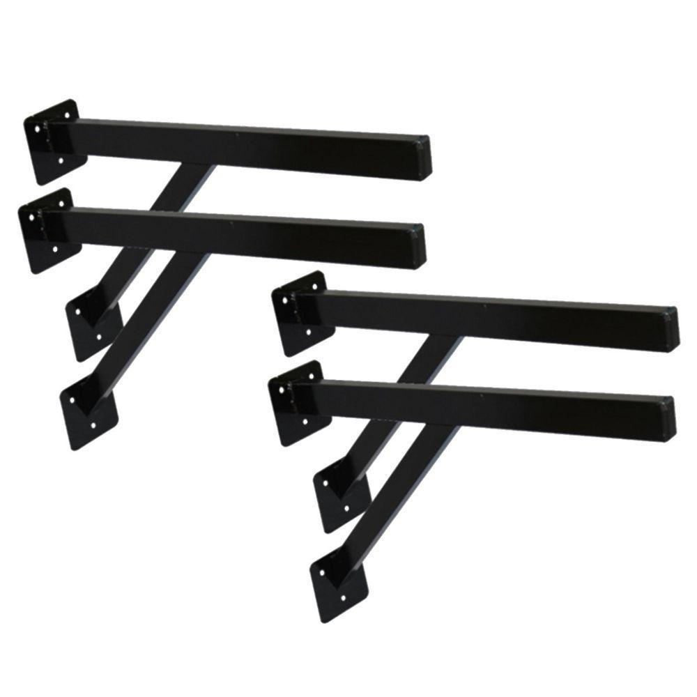 Kit 4 Suportes Parafusar Bancada Pia Pedra Mármore 40X20Cm - 1