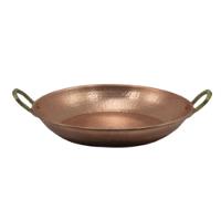Paella Paeja Em Cobre Puro N02 Com Alças Liga De Bronze 32Cm - 1