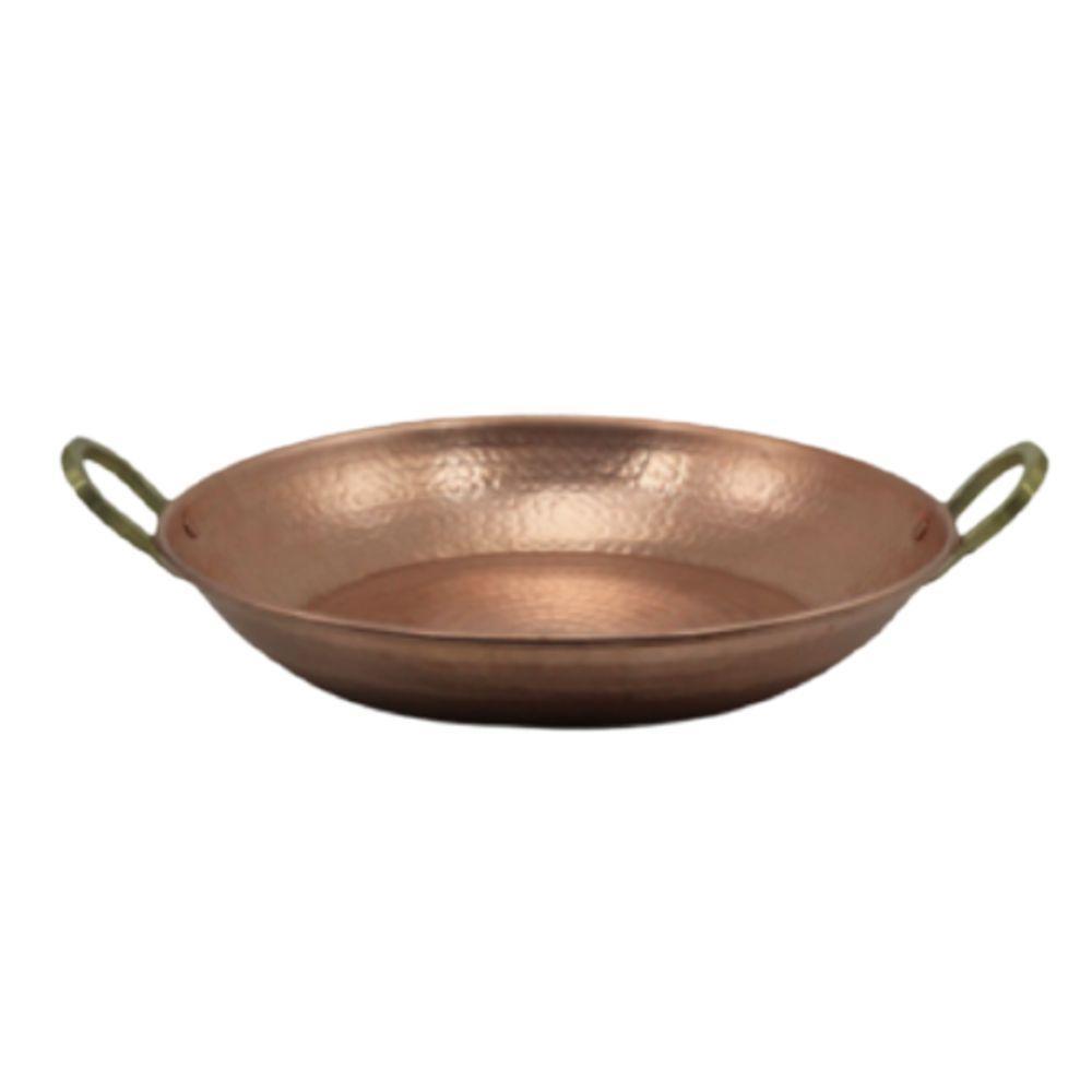 Paella Paeja Em Cobre Puro N04 Com Alças Liga De Bronze 45Cm - 1