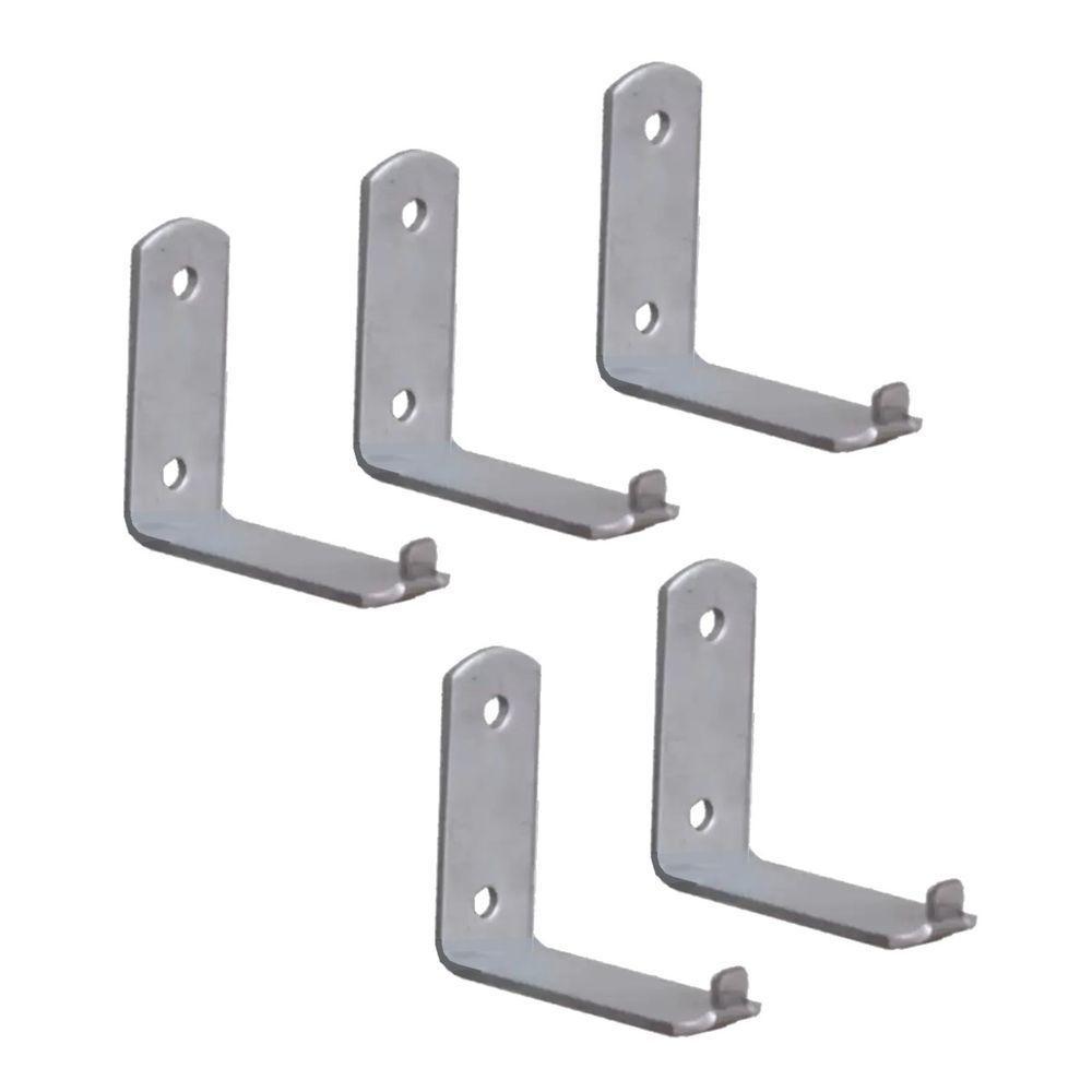 Kit 5 Suporte Para Extintor De Incêndio Chapa L 2 Furo 6X5Cm - 1