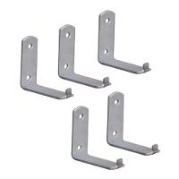 Kit 5 Suporte Para Extintor De Incêndio Chapa L 2 Furo 6X5Cm - 1