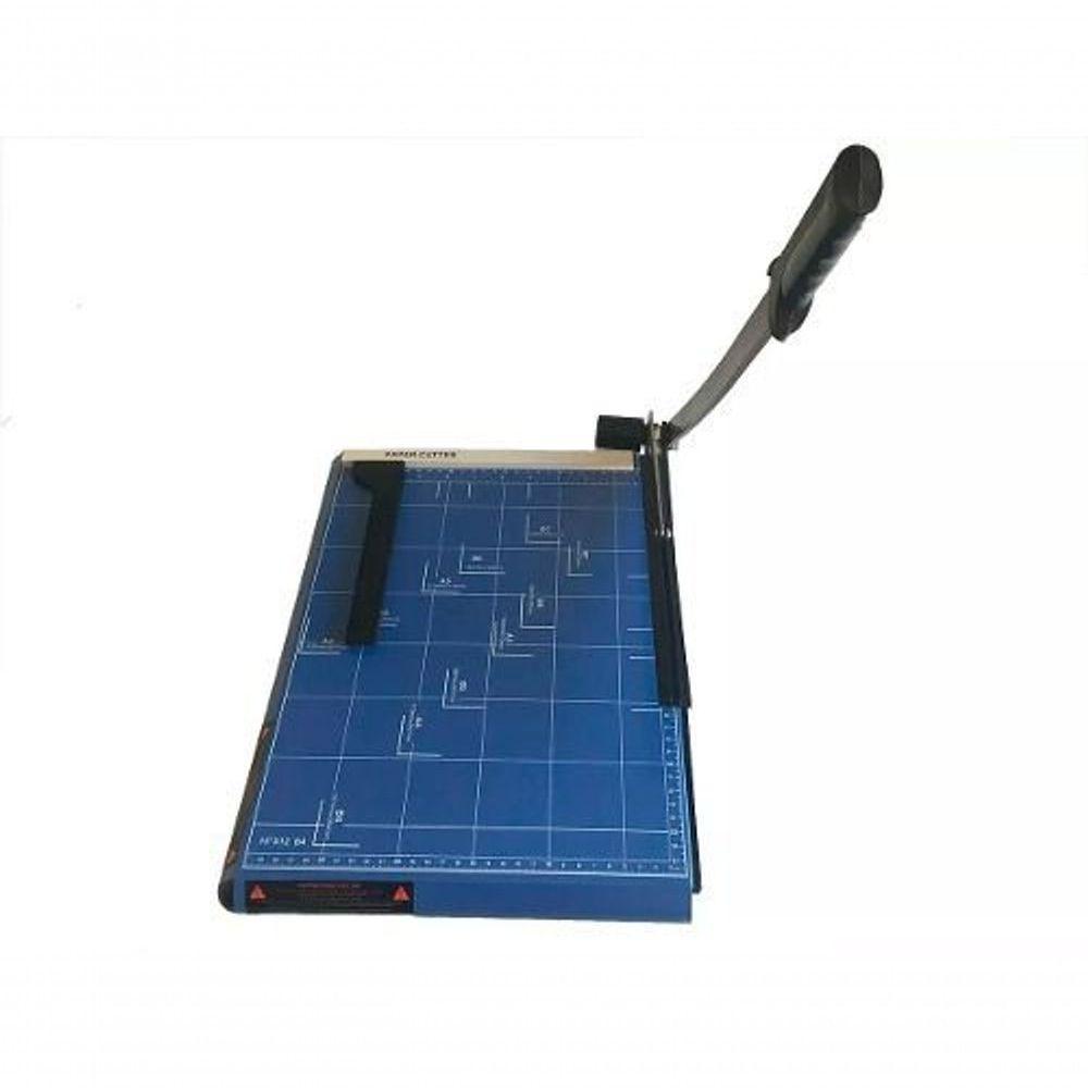 Guilhotina Ofício Com Margeador Magnético Azul 12 Folhas - 3