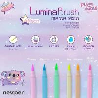 Marca Texto Lumina Brush Highlighter - Neon - 6 Un - Newpen - 3