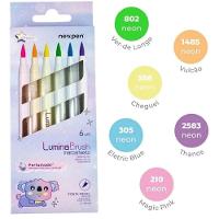 Marca Texto Lumina Brush Highlighter - Neon - 6 Un - Newpen - 5