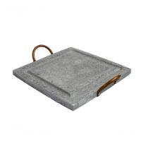 Grelha Para Carnes Servir Porção Em Pedra Sabão G 25X25Cm - 1