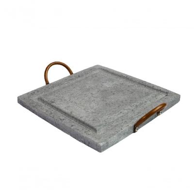 Grelha Para Carnes Servir Porção Em Pedra Sabão P 20X20Cm