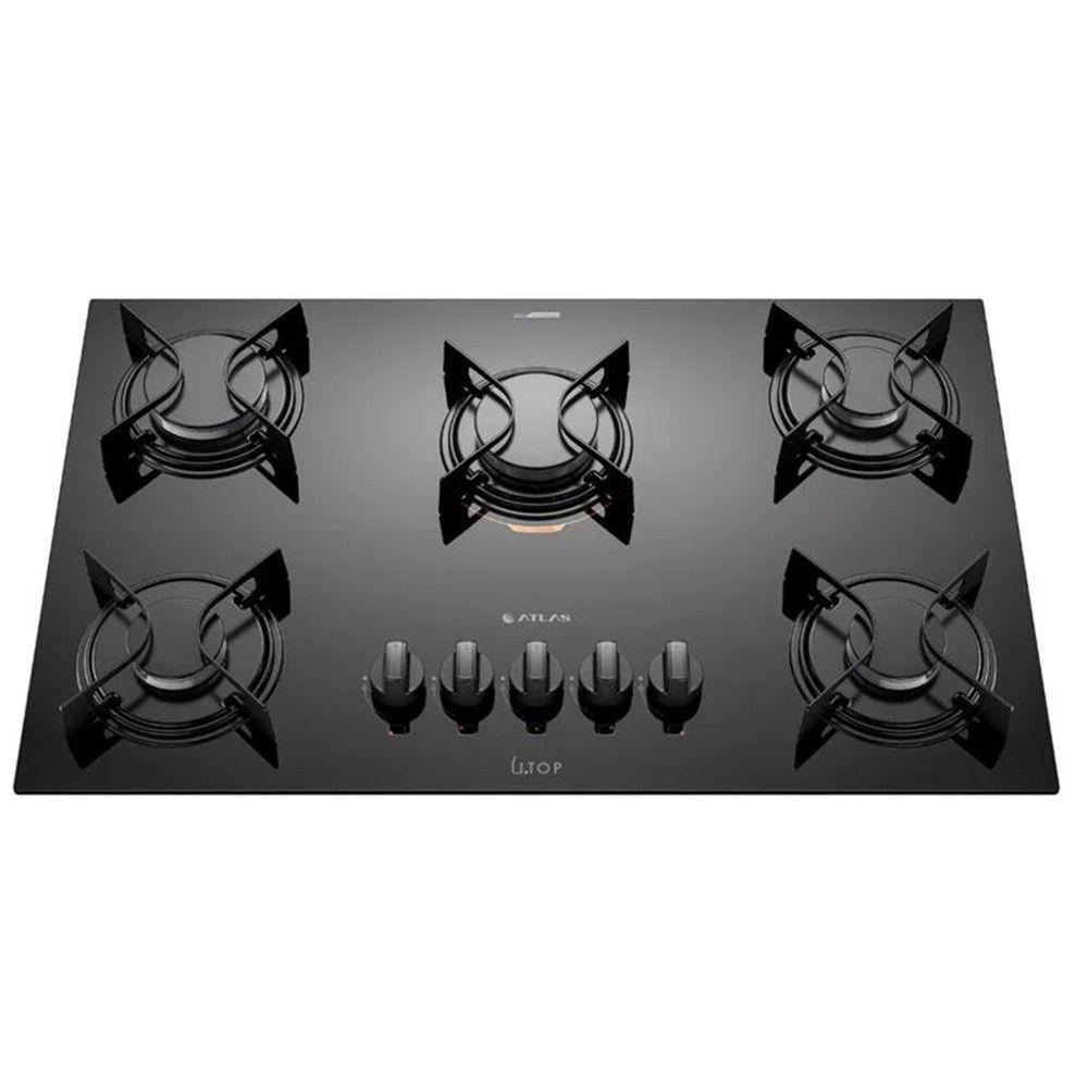 Cooktop Atlas U.top 5 Bocas Preto Bivolt - 1
