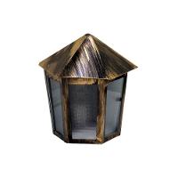 Luminária Veneza Parafusar Na Parede Alumínio Ouro 19x12cm - 1