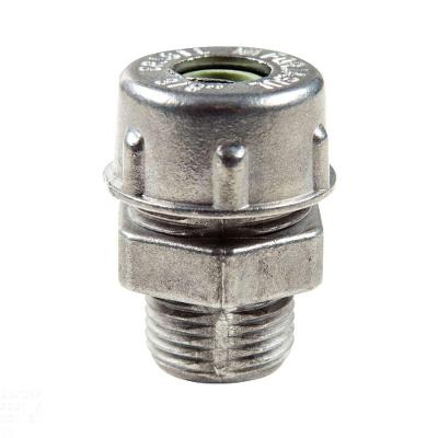 Conector Prensa-cabo 1/2" Em Alumínio - Bucha Na Cor Verde Tramontina