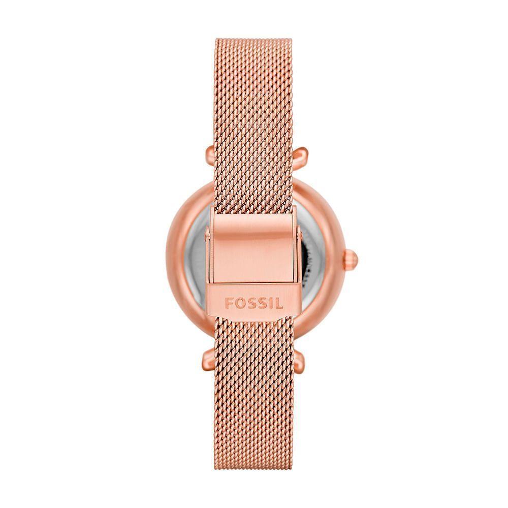 Relógio Fossil Feminino Carlie Mini Rosé - Me3188-1jn Me3188-1jn - 3