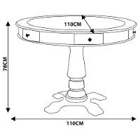 Mesa Jogos Carteado 4 Lugares Victoria Preto Fosco Gran Belo - 4