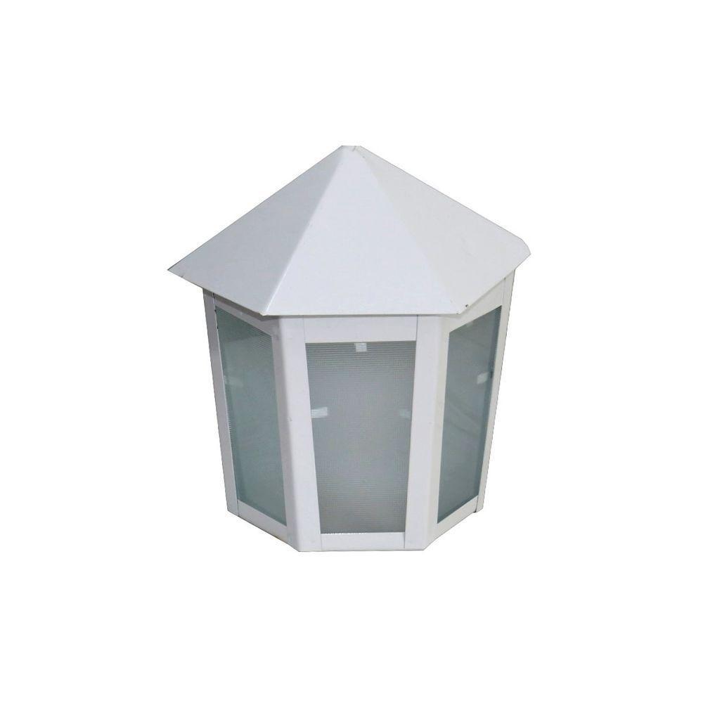 Luminária Veneza Parafusar Na Parede Alumínio Branco 19x12cm - 1