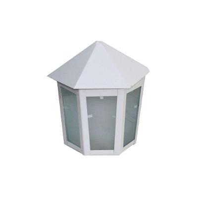 Luminária Veneza Parafusar Na Parede Alumínio Branco 19x12cm