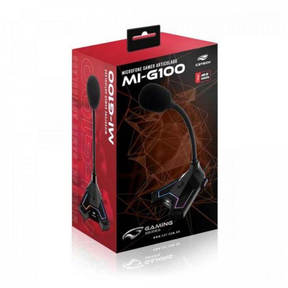 Microfone Gamer Usb Mi-g100bk C3tech - 2