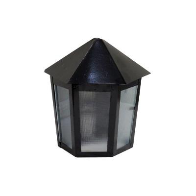 Luminária Veneza Parafusar Na Parede Alumínio Preto 19x12cm