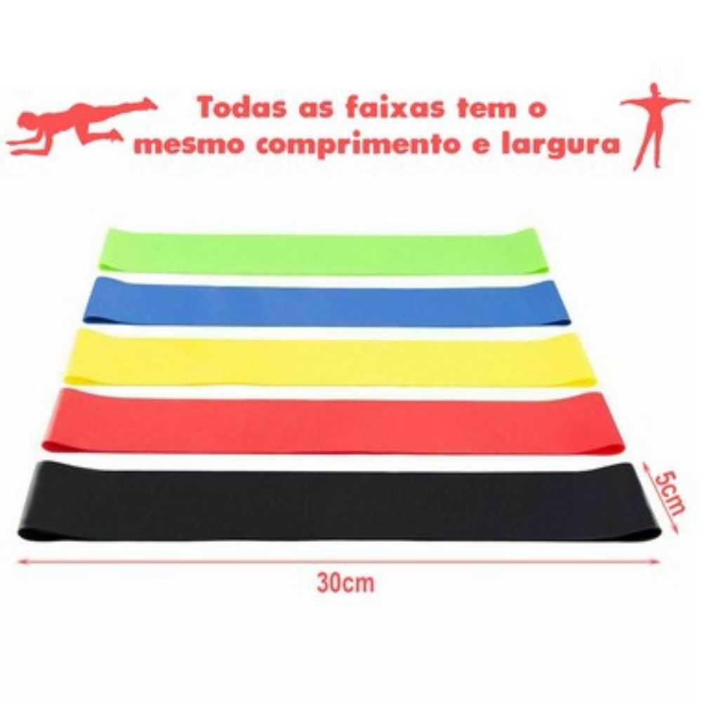 Kit Mini Band 5 Faixas Elásticas Exercício Funcional 891 Lorben - 4