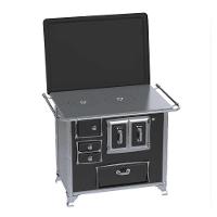 Fogão A Lenha N° 02 Sec Xviii Gii Preto Gab. Chapa Ferro Fundido Saída Direita C/ Tampa - Venax - 1