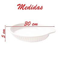 Kit 02 Travessas Melamina Oval Branca 1litro - 2